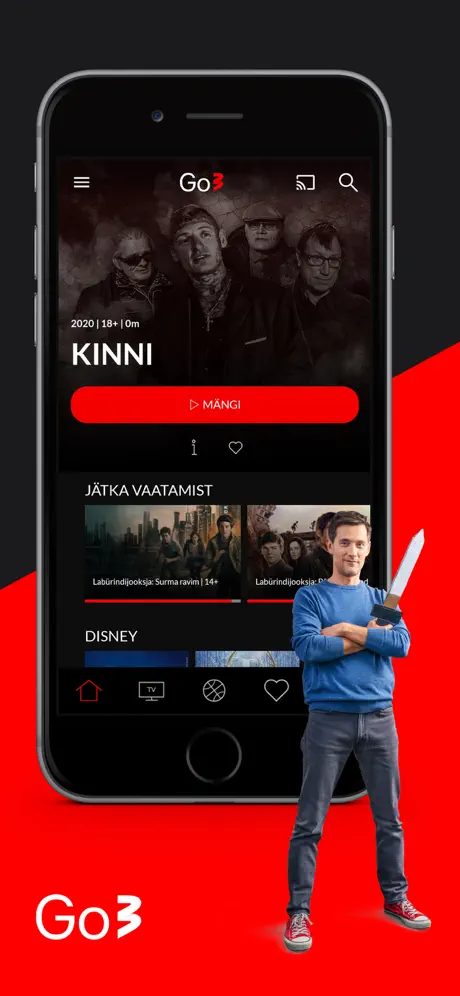Go3 streaming app movie screen