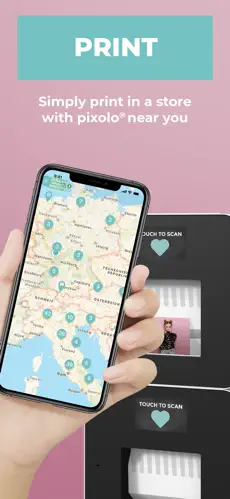 Pixolo Instant kiosk printing screen
